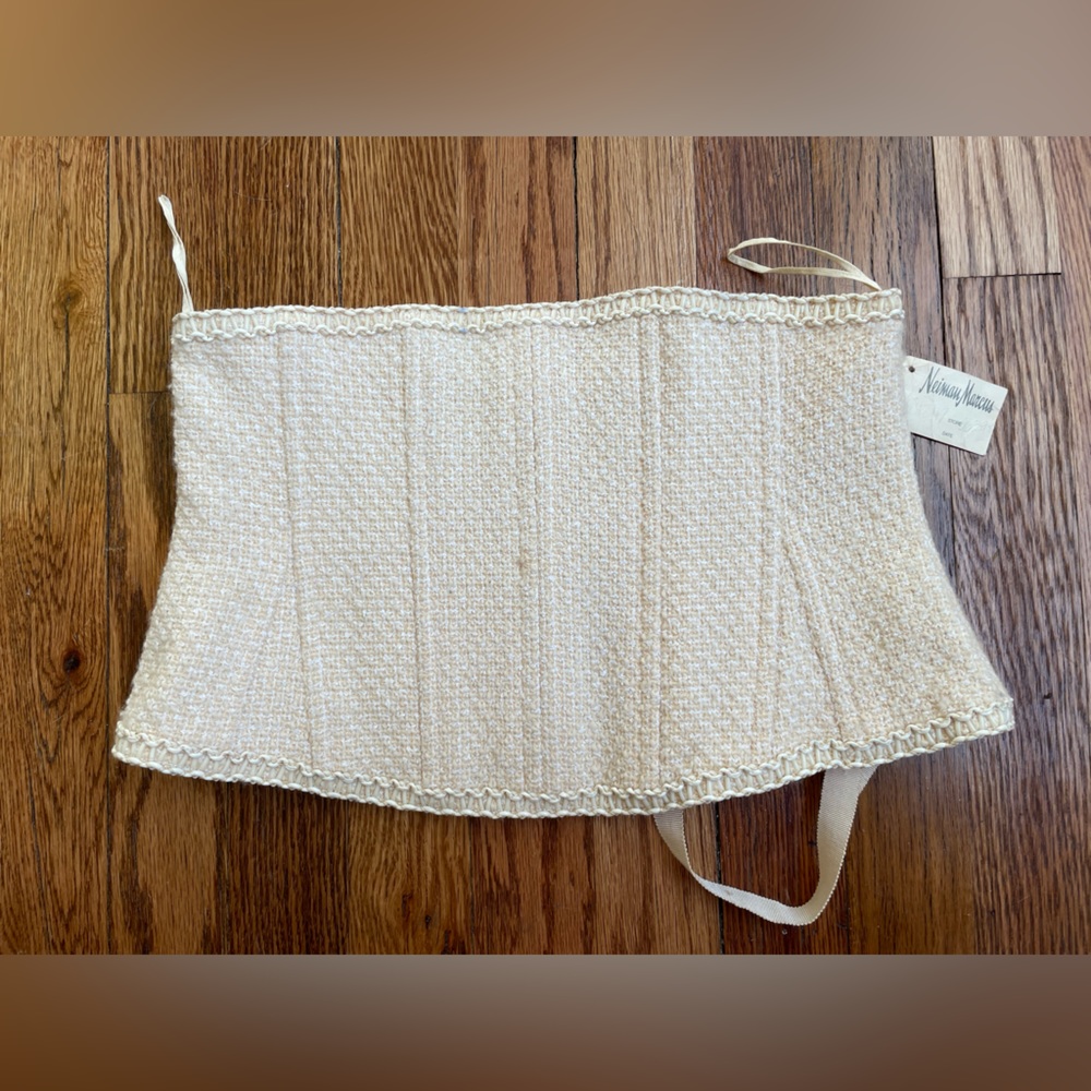 Cream vintage bustier corset (possibly Chanel)